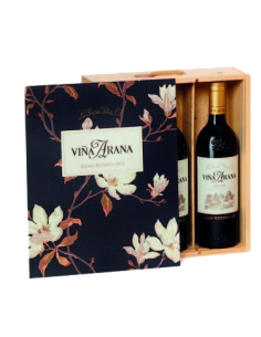 VIÑA ARANA GRAN RESERVA 2015 CAJA MADERA 3 BOT 3/4